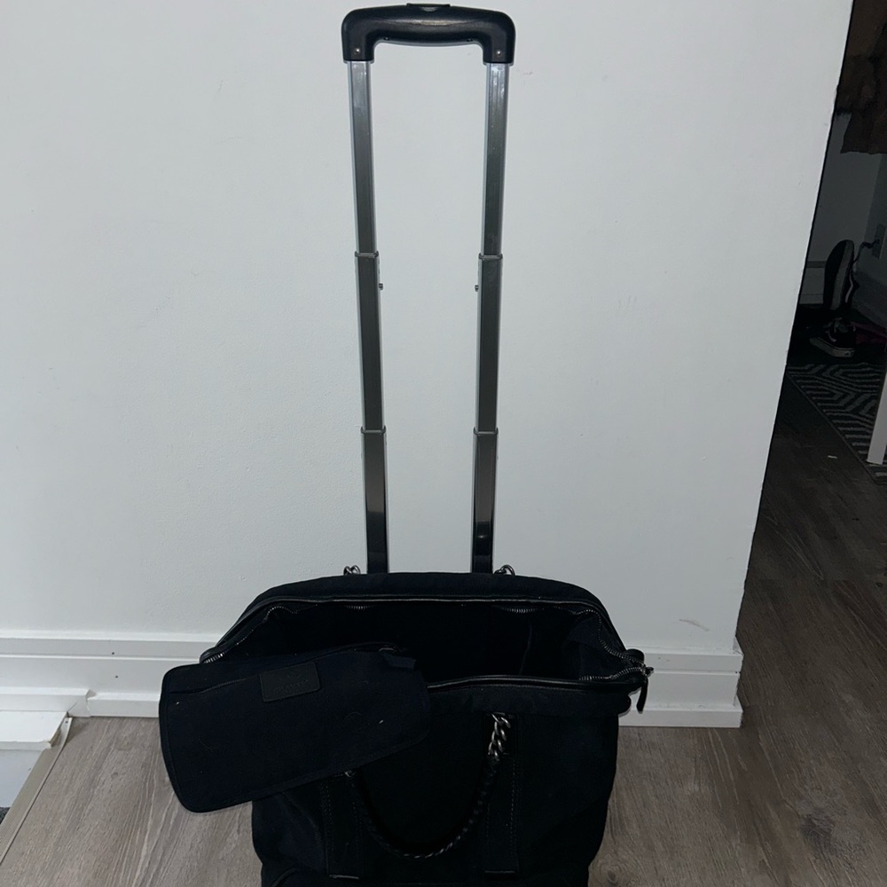 CHANEL Black Travel Bag with Telescopic Handle